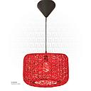  Red cylindrical Straw Hanging light 3374