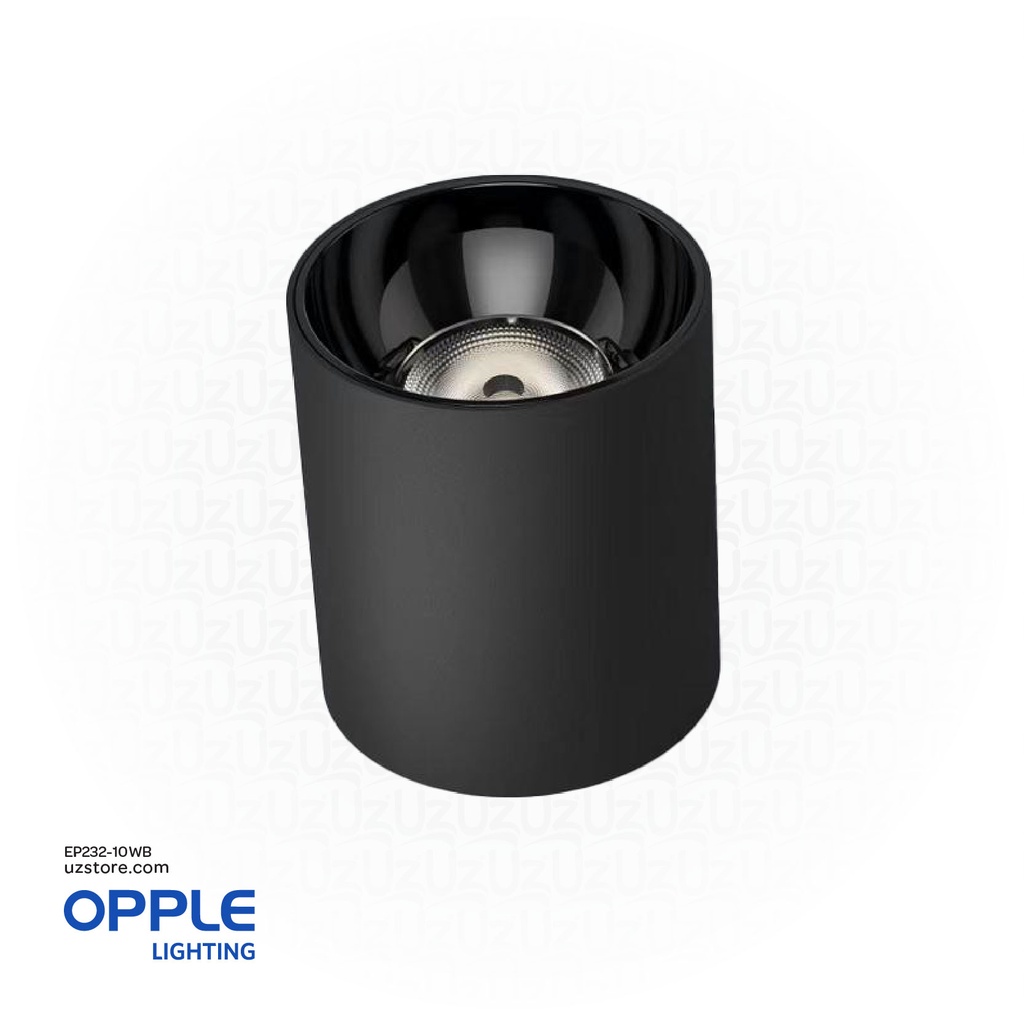 OPPLE LED SM Down Light IP65 10W , 3000K Warm White,Ring: Black