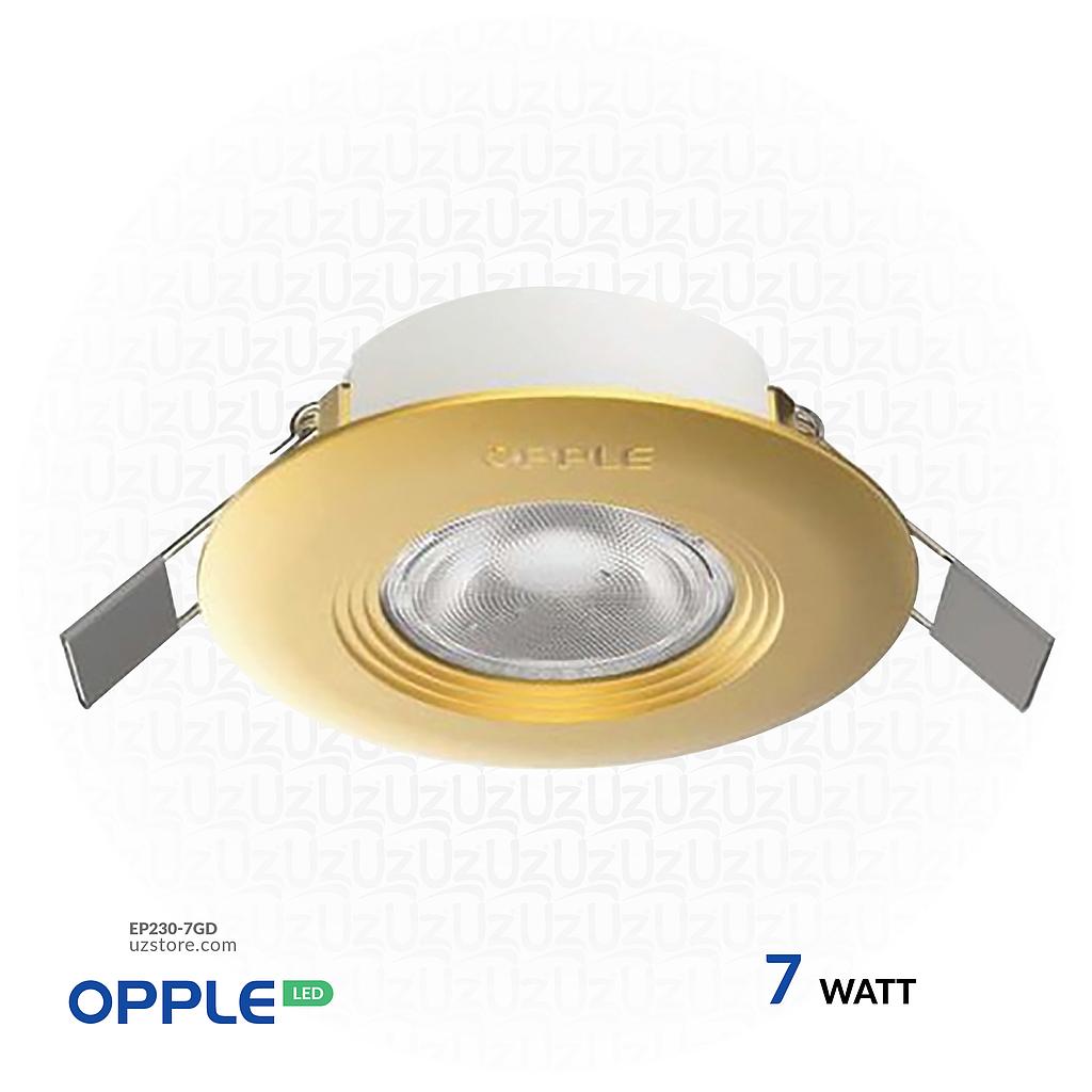 OPPLE LED Spot Light 7W , 6500K Day Light White/Gold