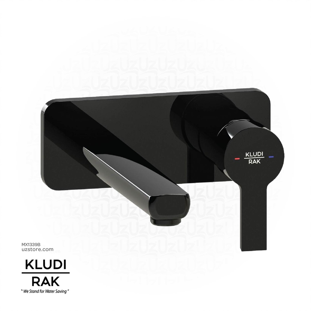 KLUDI RAK Passion Concealed 2-Hole Single Lever Basin Mixer 
Trim Set, Matt Black  RAK13024.BK2 