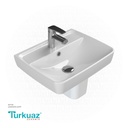 Turkuaz CeraStyle Duru Wash Basin with Half Pedestal 035000