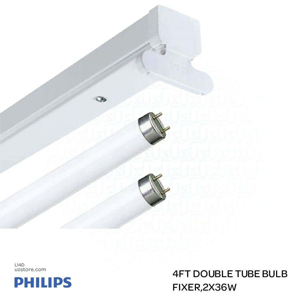 PHILIPS 4Ft Double Tube Bulb Fixer,2x36W 