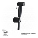 KLUDI RAK Brass Shattaf with Supreme Hose and Wall Bracket,
Matt Black RAK32002.BK2