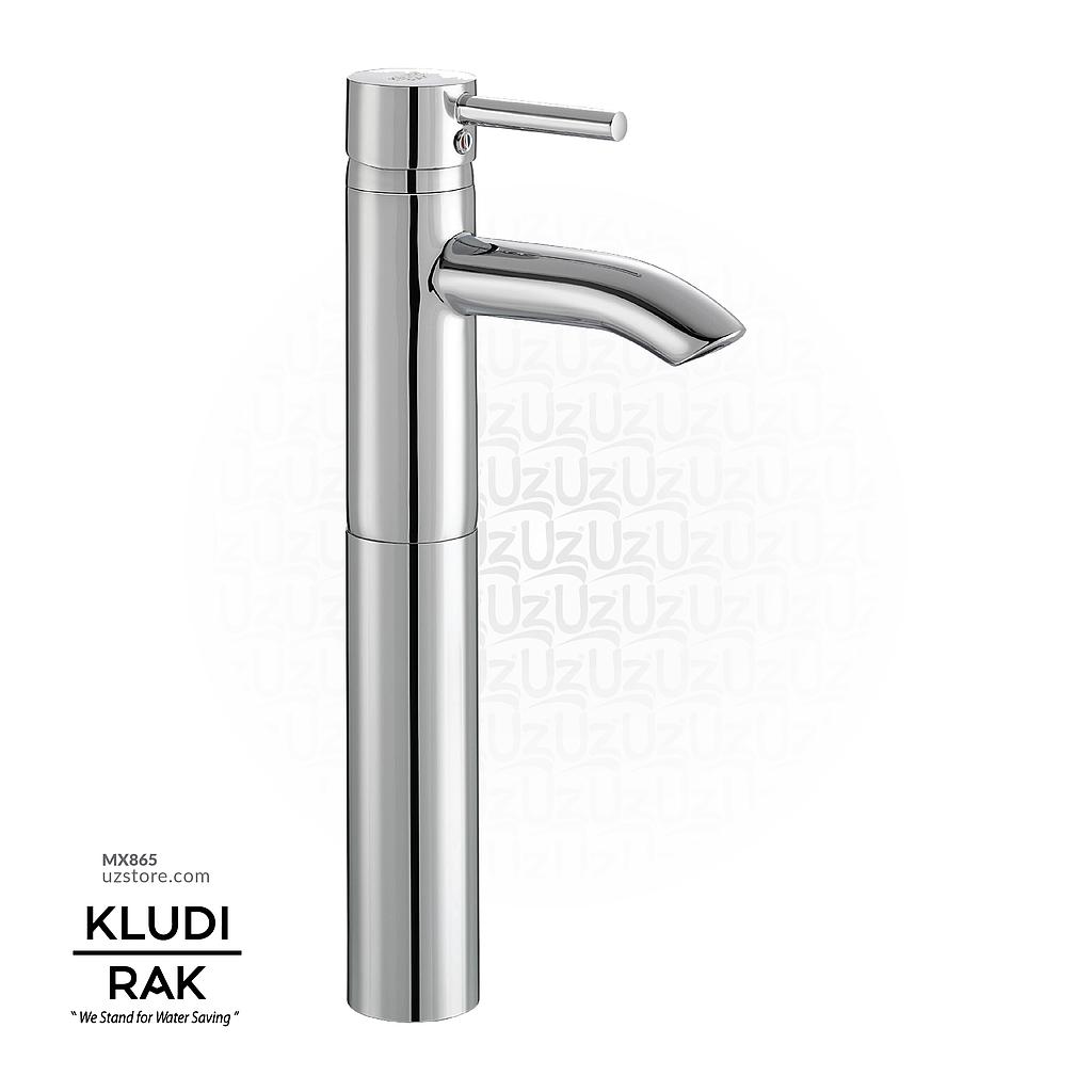 Kludi-RAK12001 Prime Single Lever Basin Mixer DN15 with raised base for use with counter-top basin.