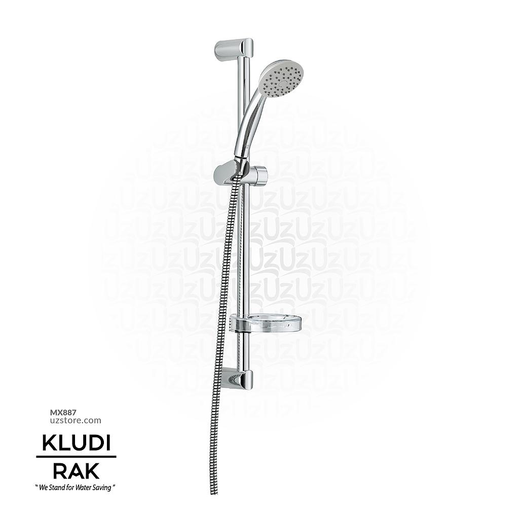 KLUDI RAK 1S Shower Set Hand Shower with hose and Rail with Soap Tray,
 RAK6013105-81