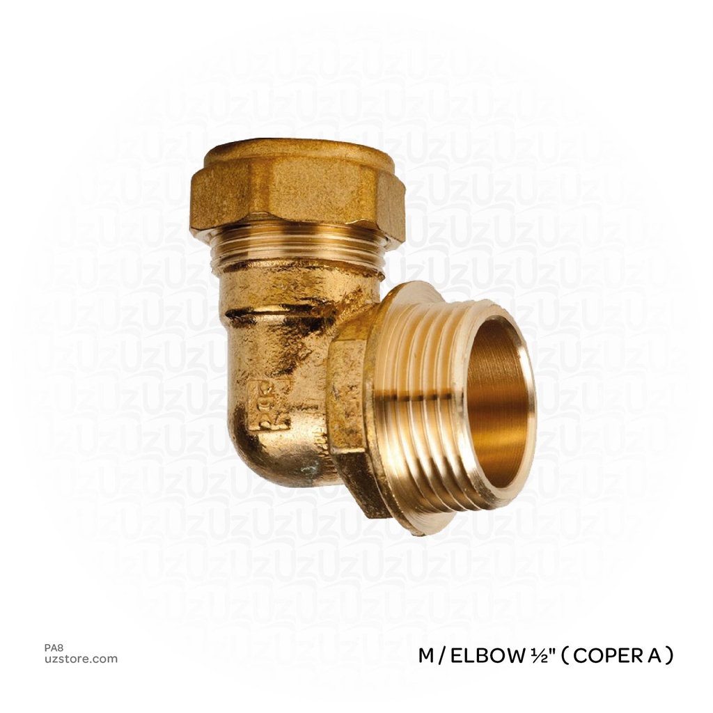 ½" Compression Copper Male Elbow