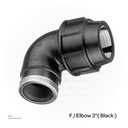 F / Elbow 3"( Black )