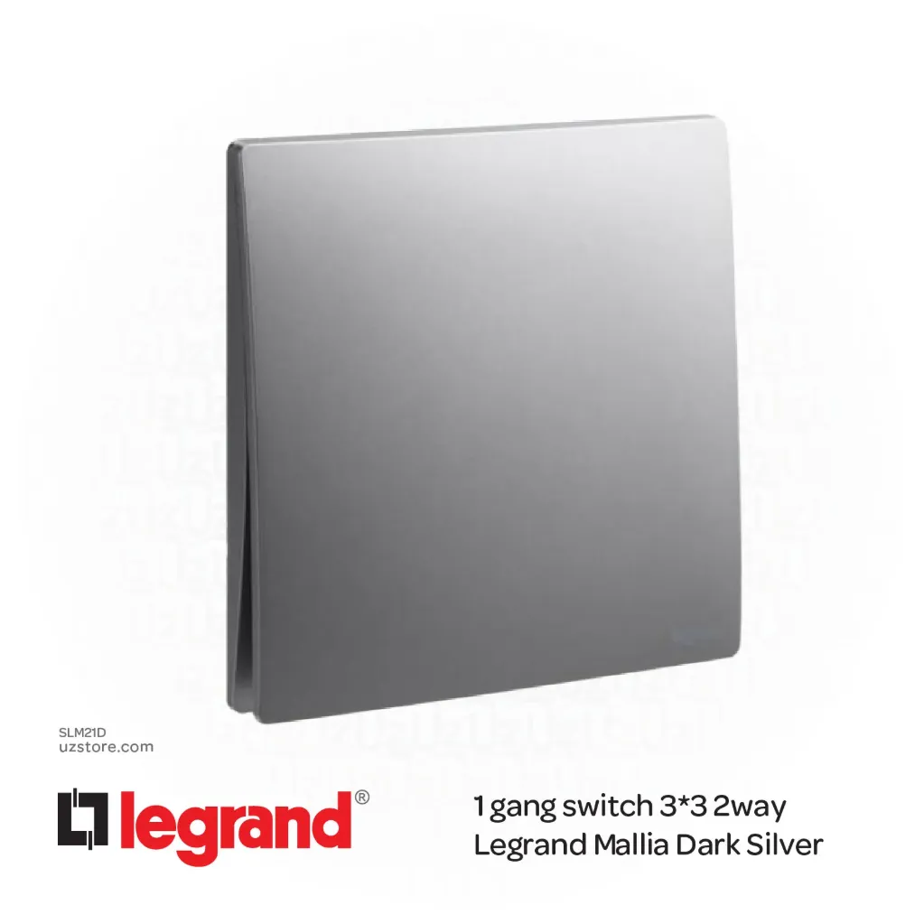 1 gang switch 3*3 2way Legrand Mallia Dark Silver