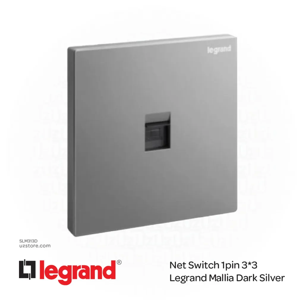 Net Switch 1pin 3*3 Legrand Mallia Dark Silver