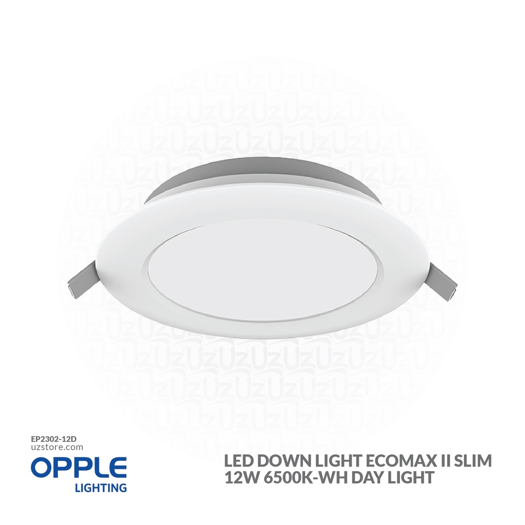 أوبل إضاءة ليد سقفية غاطسة رفيعة 12 واط، 6500 كلفن ضوء نهاري أبيض
OPPLE Down Light Ecomax III Slim RC-HPF ESII R150