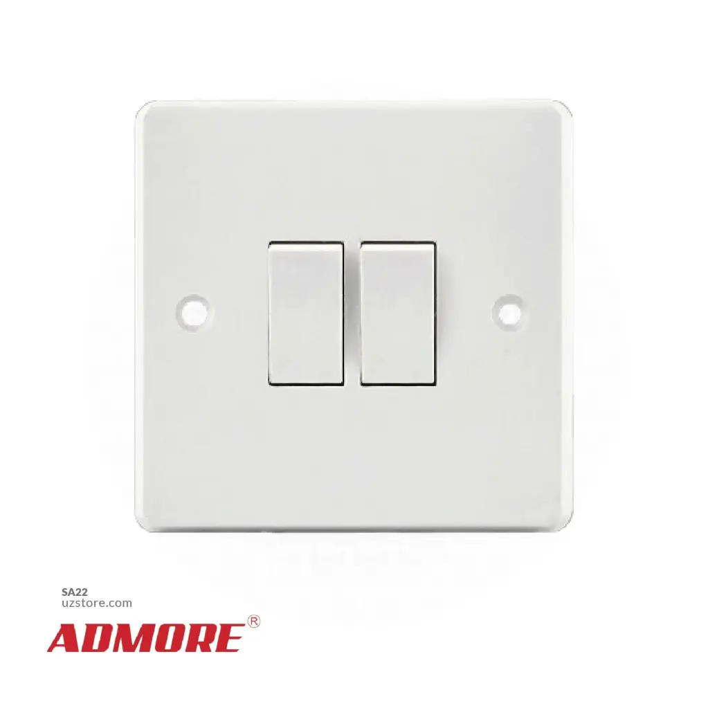 2 gang switch 3*3 2way Admore