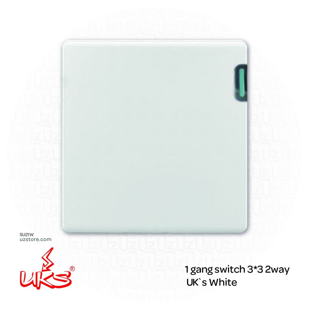 1 gang switch 3*3 2way UK`s White (V1512)