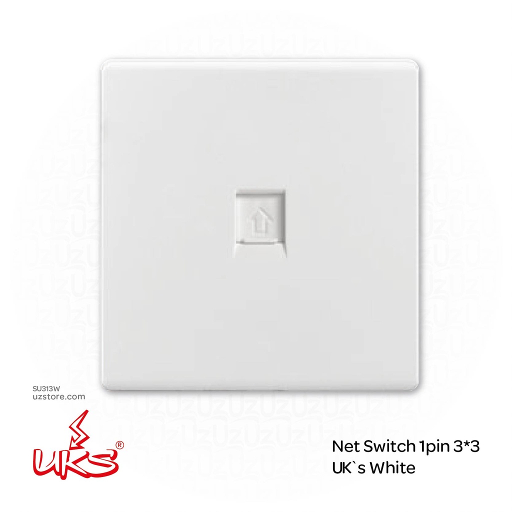 سويتش شبكة 1 سن 3*3 المملكة المتحدة أبيض (V15RJ45)
