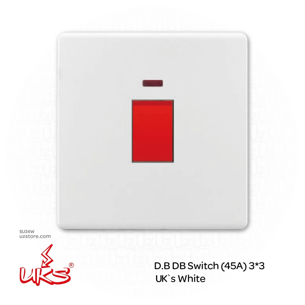 D.B DB Switch (45A) 3*3 UK`s White