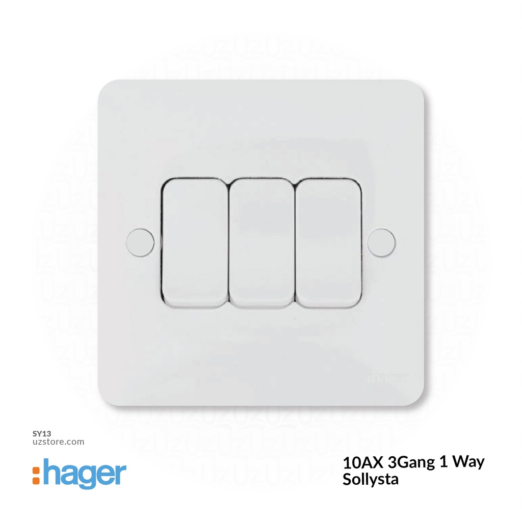 3 gang switch 3*3 1way Hager(Sollyster)