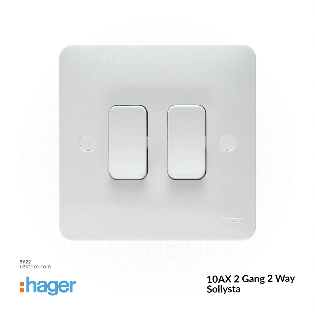 2 gang switch 3*3 2way Hager(Sollyster)
