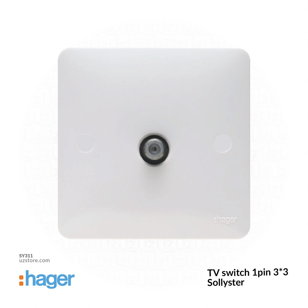 TV switch 1pin 3*3 Hager(Sollyster)