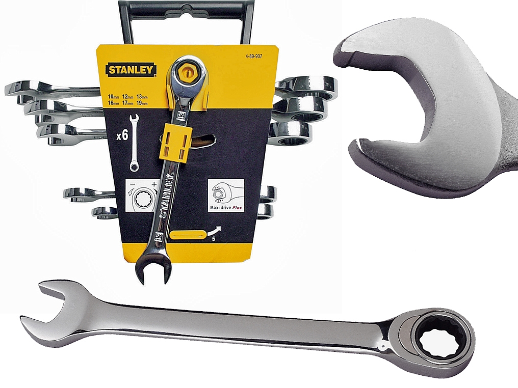 Stanley® Set of 6 Maxi Drive Plus Combination Ratchet Spanners 4-89-907