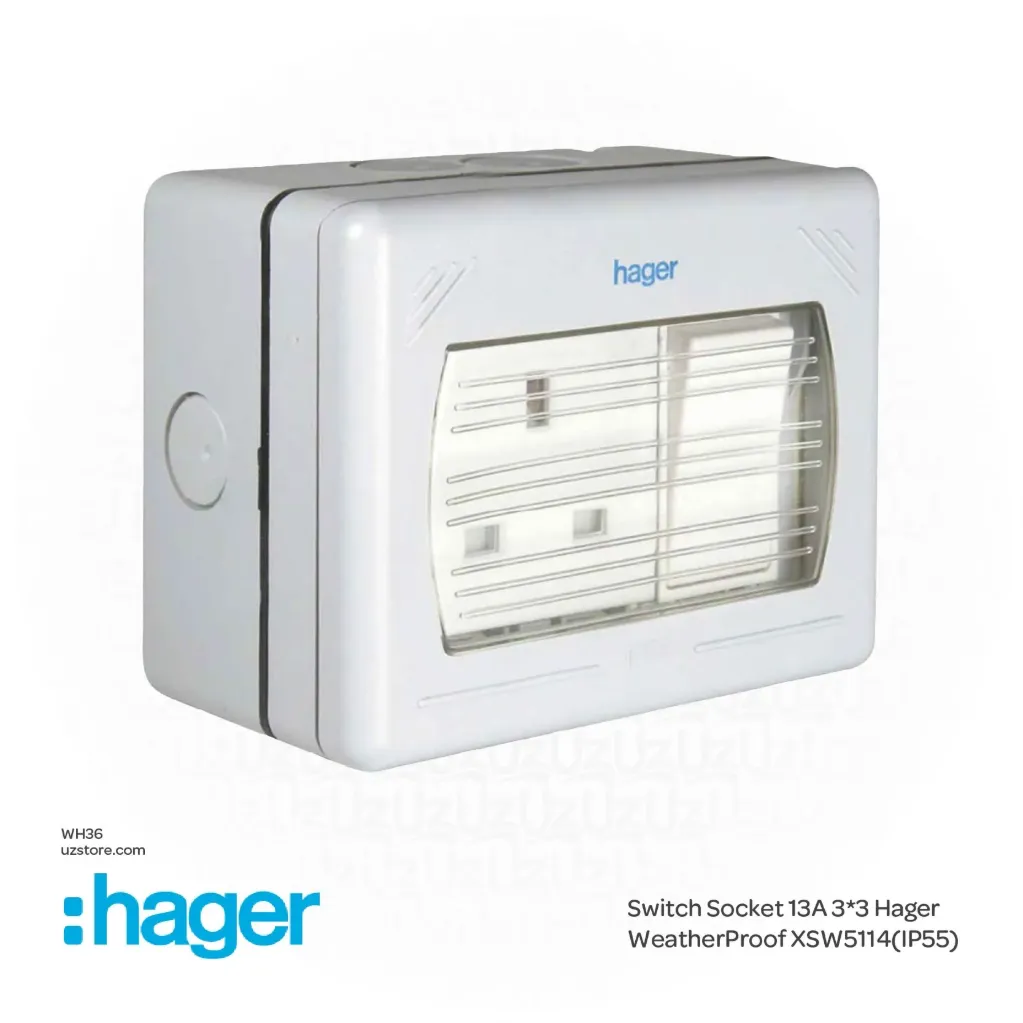 13A 3*3 Hager WeatherProof سويك ساكت