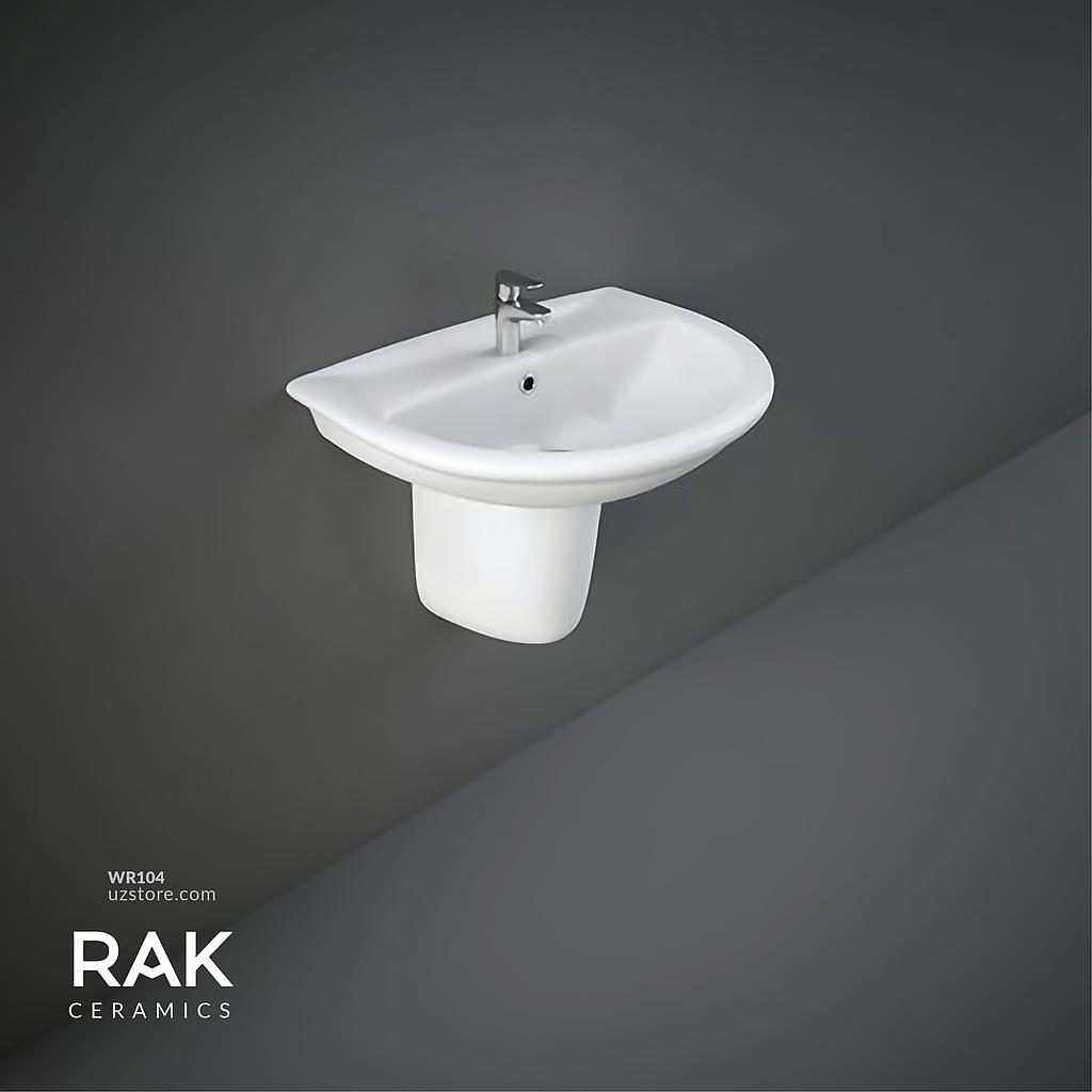 RAK-Karla Wash Basin With  Half Pedestal 50 CM KR0501AWHA KR0103AWHA