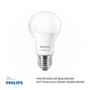 PHILIPS SSW LED Lamp Bulb A60 E27 Three color 3000K-4000K-6000K 8W 
