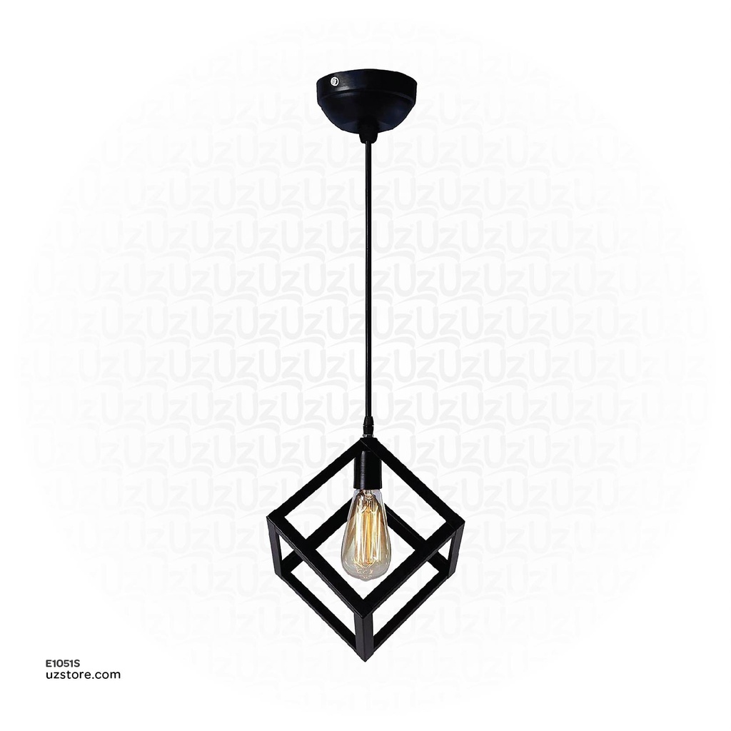 Black Cube Pendant Light 7767/B 160*160