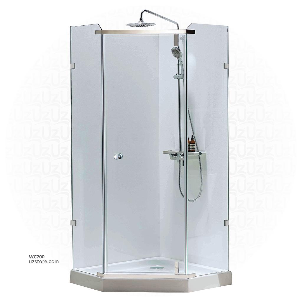 غرفة استحمام  زجاجية مع الحوض JL102