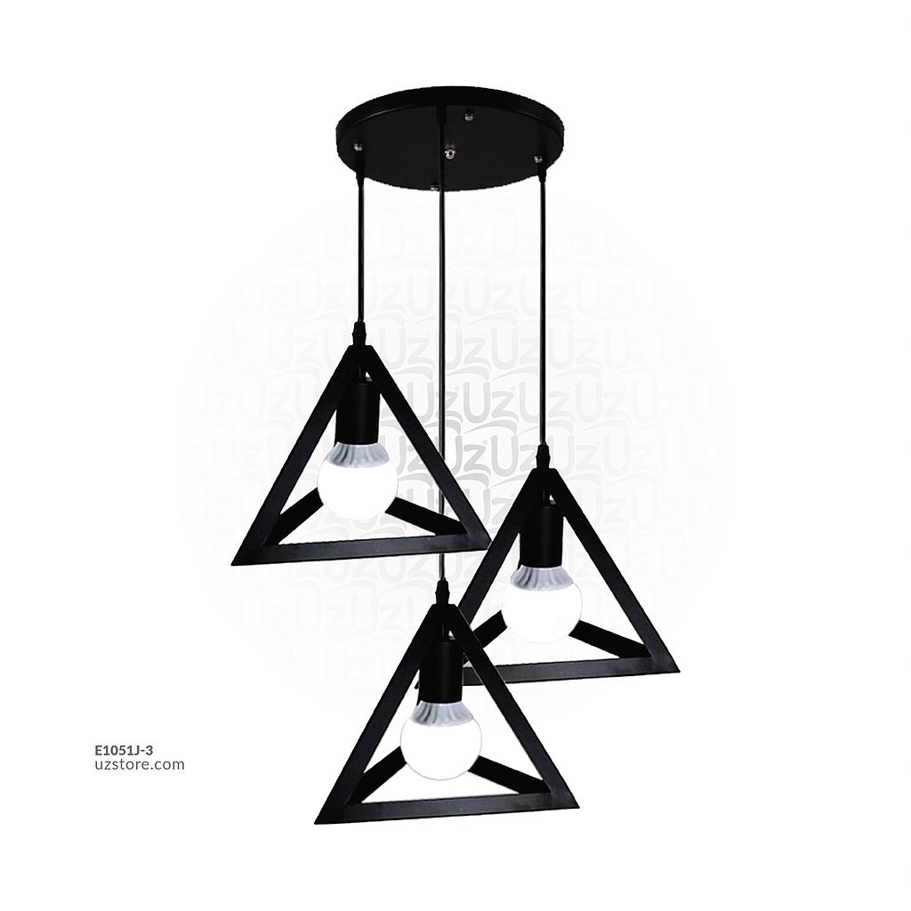 Triple Pendant Light 6510/3 E27 WH