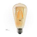 Clear LED Filamenttal lamp ST64-4 Wires-WW