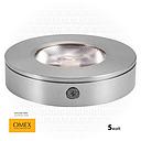 OMEX - Srufac LightLight ROUND 3500k 5W WW SILVER 