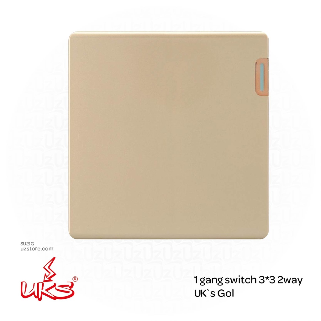 1 gang switch 3*3 2way UK`s Gold