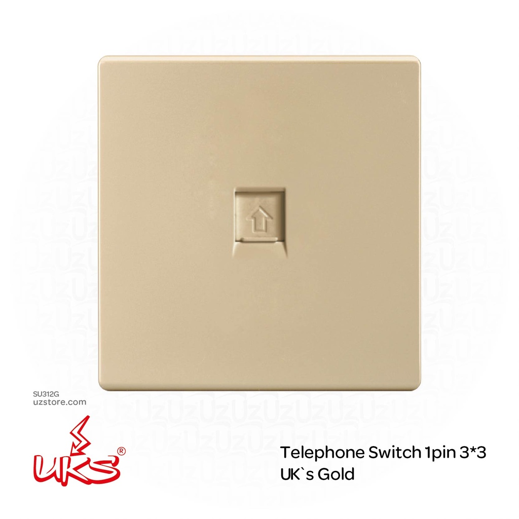 Telephone Switch 1pin 3*3 UK`s Gold