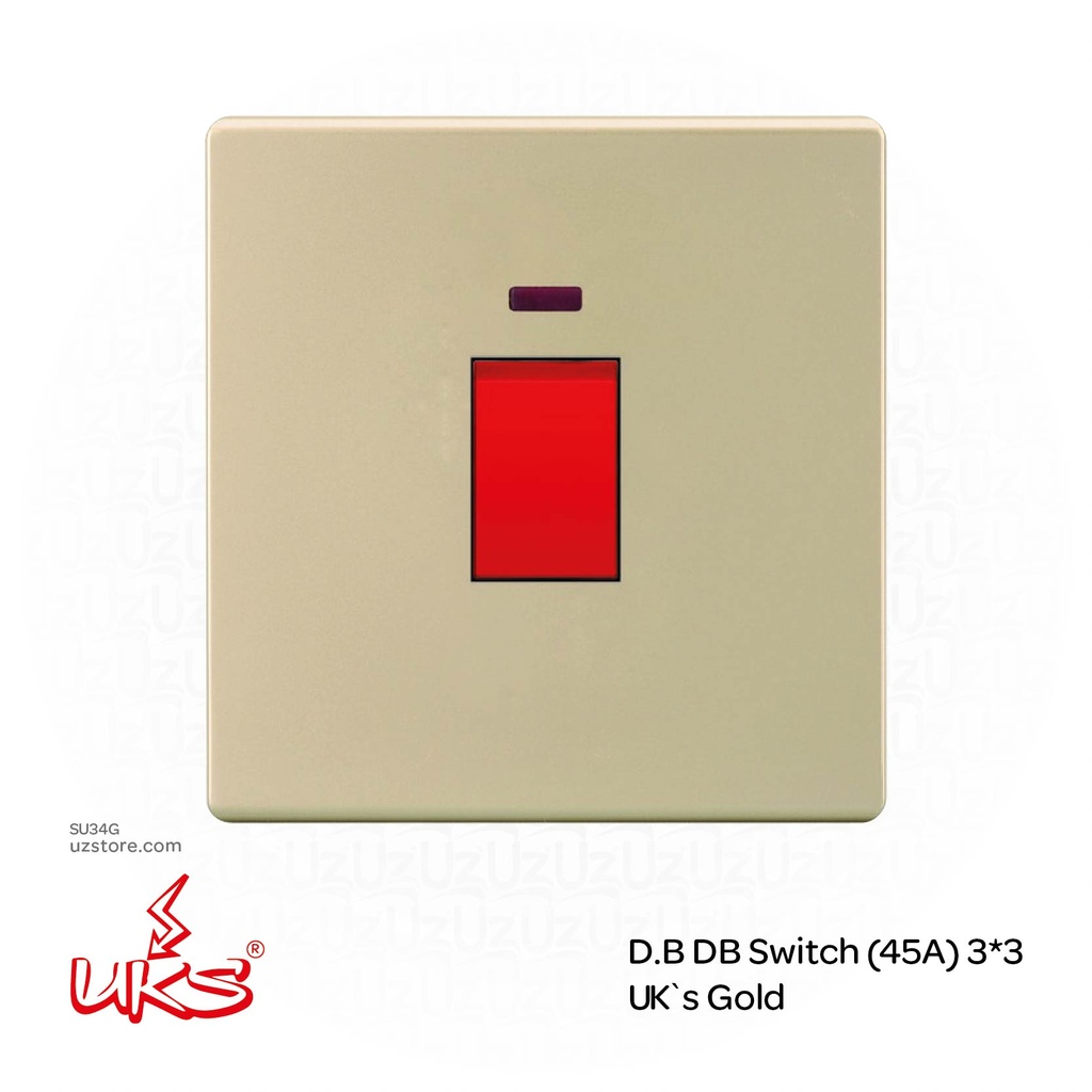 D.B DB Switch (45A) 3*3 UK`s Gold