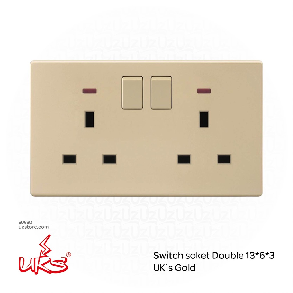 سويك ساكت دبل 13A 3*6 BG Nexus UK`s Gold