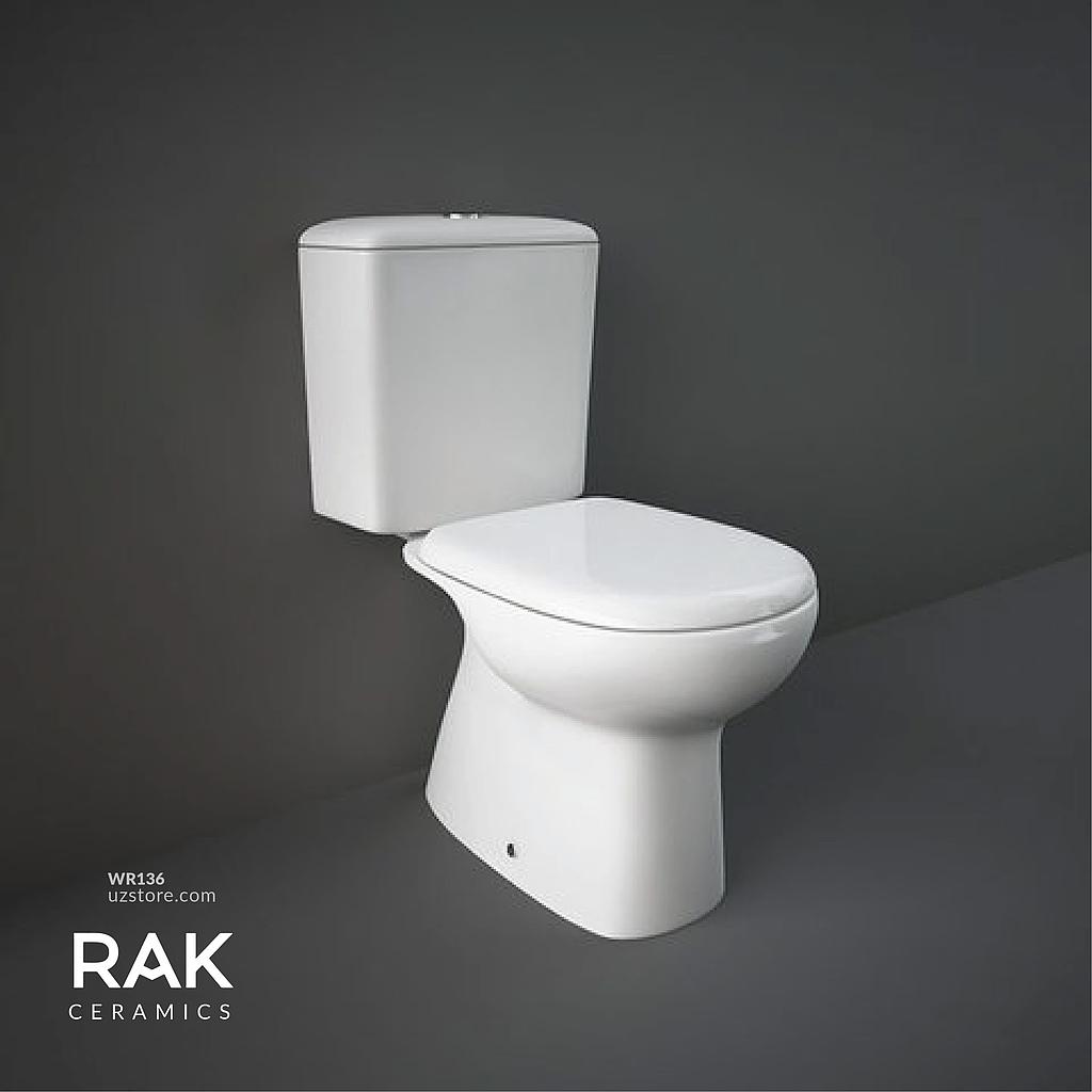 RAK - LIWA Water Closet S-trap + Flush Tank & Seat Cover LW17AWHA+LW04AWHA+JM05DSCQRAWHA