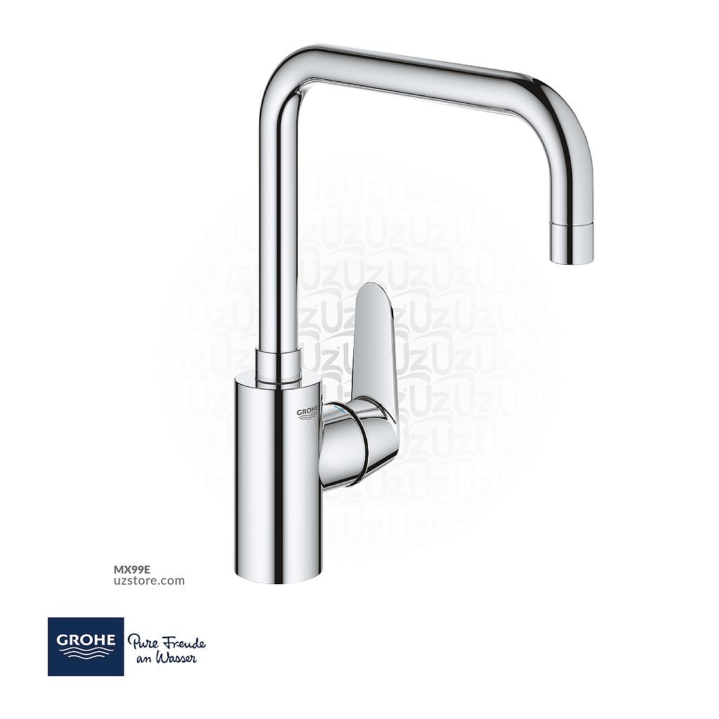 جروهي يوروديسك كوزموبوليتان  خلاط مغسلة مطبخ بمقبض فردي U-spout L 32259003