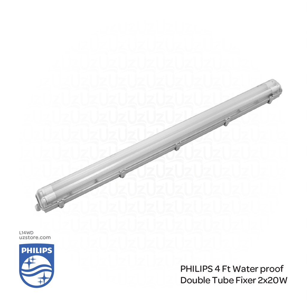 PHILIPS 4Ft Water Proof Double Tube Bulb Fixer 2x20W WT069C DE L1200 , 