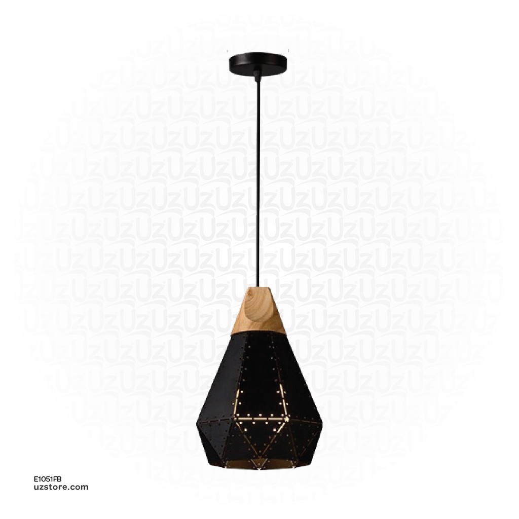 [E1051FB] Pendant Light 7427/1 BLACK