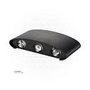 LED Outdoor Wall light 037 6*3W WW Black AC85V-265V