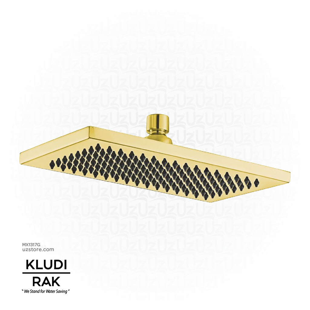KLUDI RAK Rectangular Shower Head DN15 "1/2" ( 245 X 140 MM) RAK14018.GD1 Gold