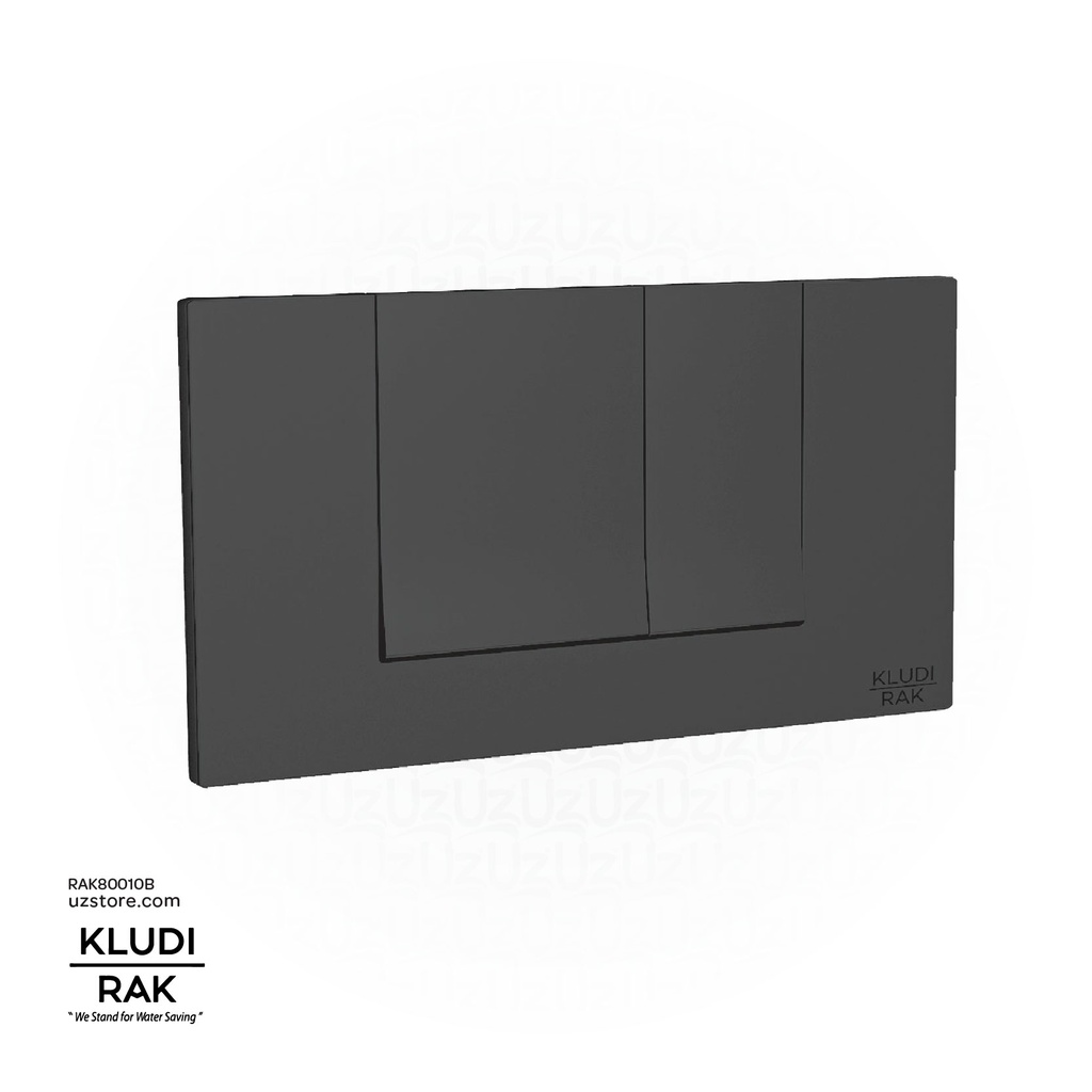 KLUDI RAK Dual Flush Control Plate Bright Chrome RAK80010.BK2 Black