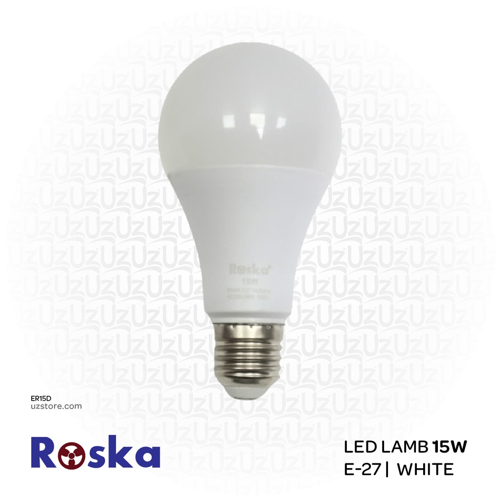 ROSKA 15W E-27 لمبة ب ضوء أبيض