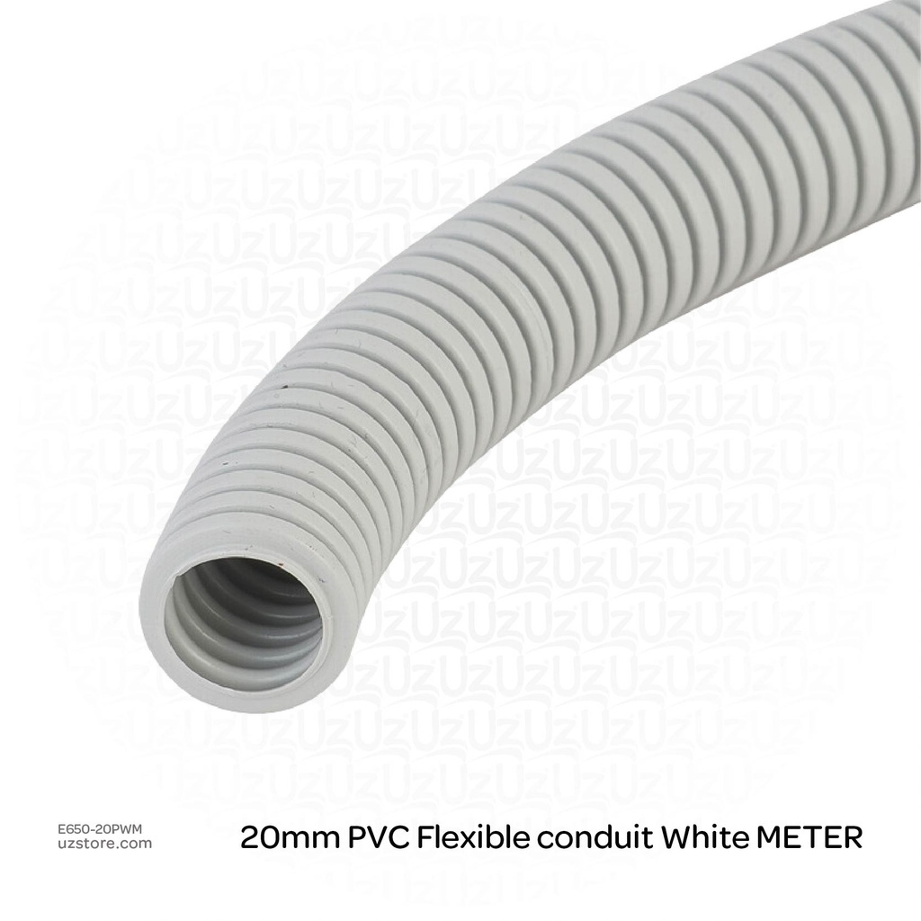 20mm PVC Flexible conduit White METER
