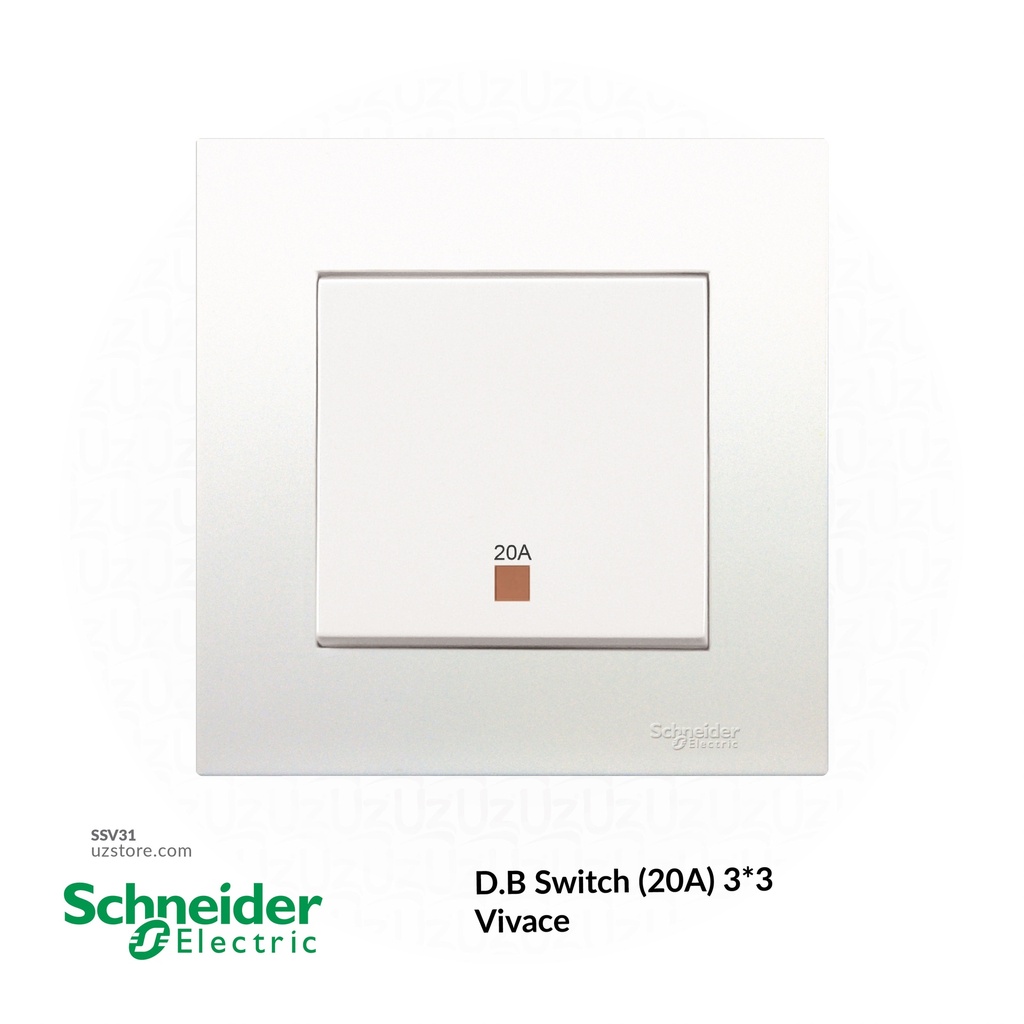 D.B Switch (20A) 3*3 Schneider Vivace