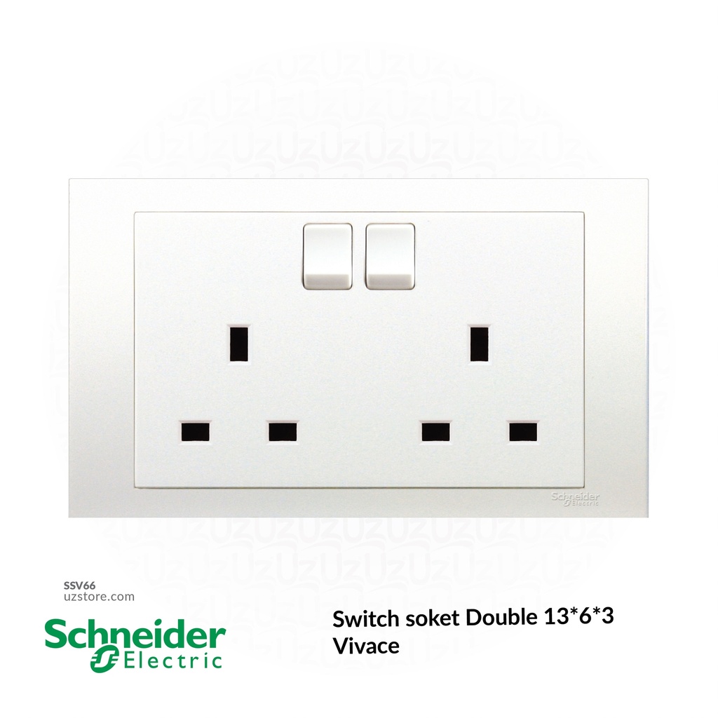 Switch socket Double 13*6*3 Schneider Vivace