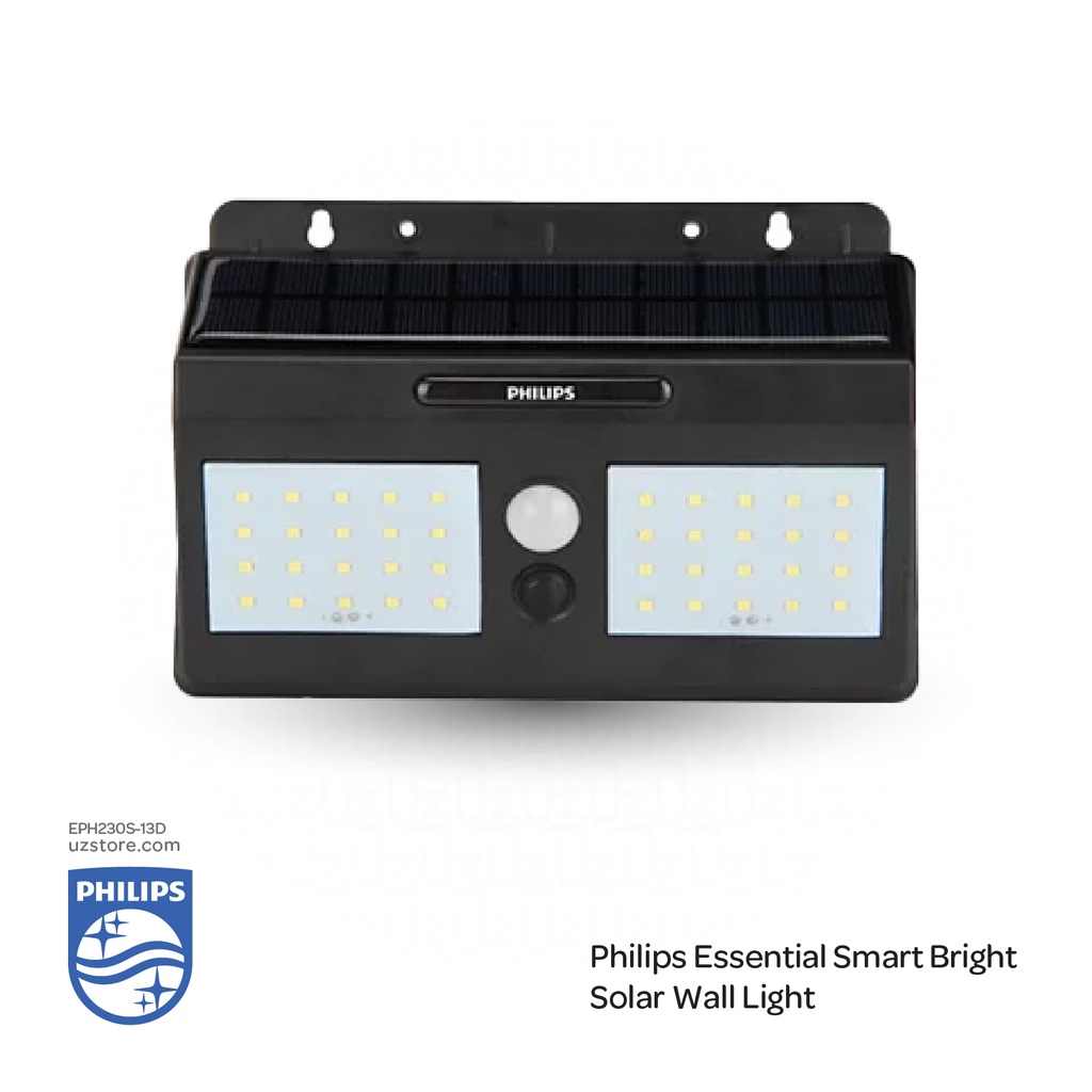 PHILIPS Essential Smart Bright Solar Wall Light BWS010 LED300/765, 6500K Cool Day Light 