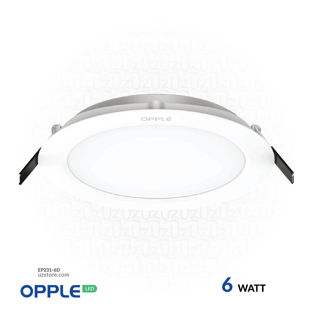 OPPLE LED Down Light Ecomax III Slim RC-HPF ESIII R100 6W, 6500K-WH Day Light 