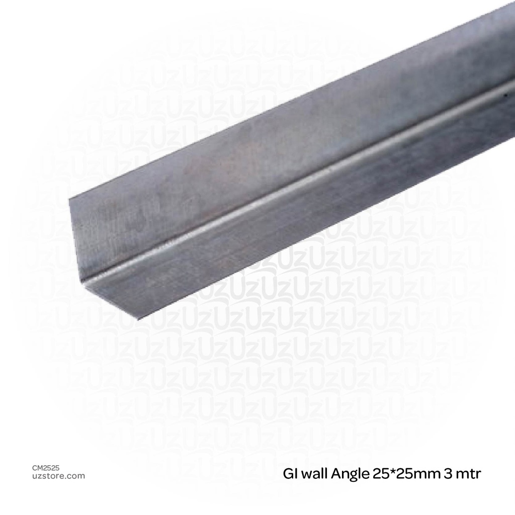 GI wall Angle 25*25mm 3 mtr