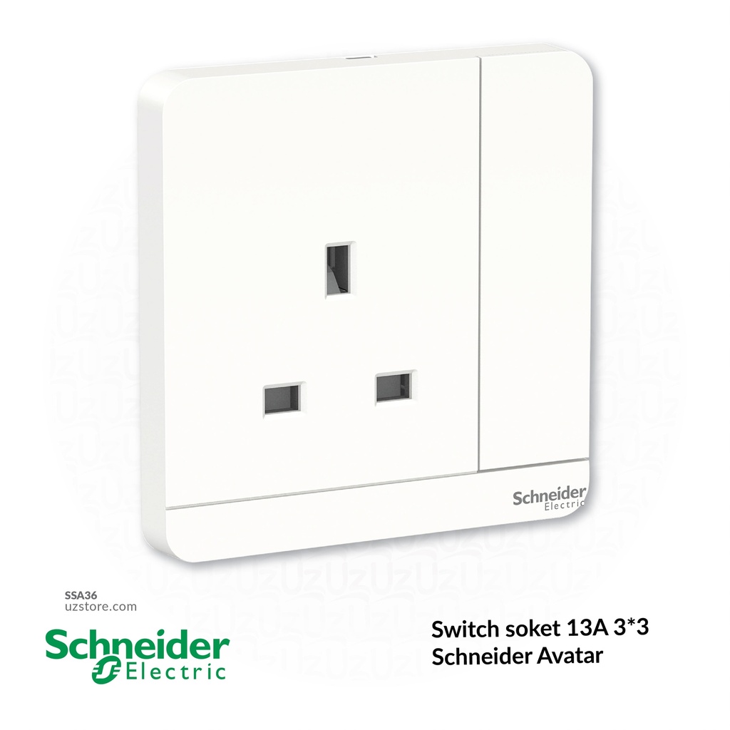 Switch socket 13A 3*3 Schneider Avatar (E8315WEG12)
