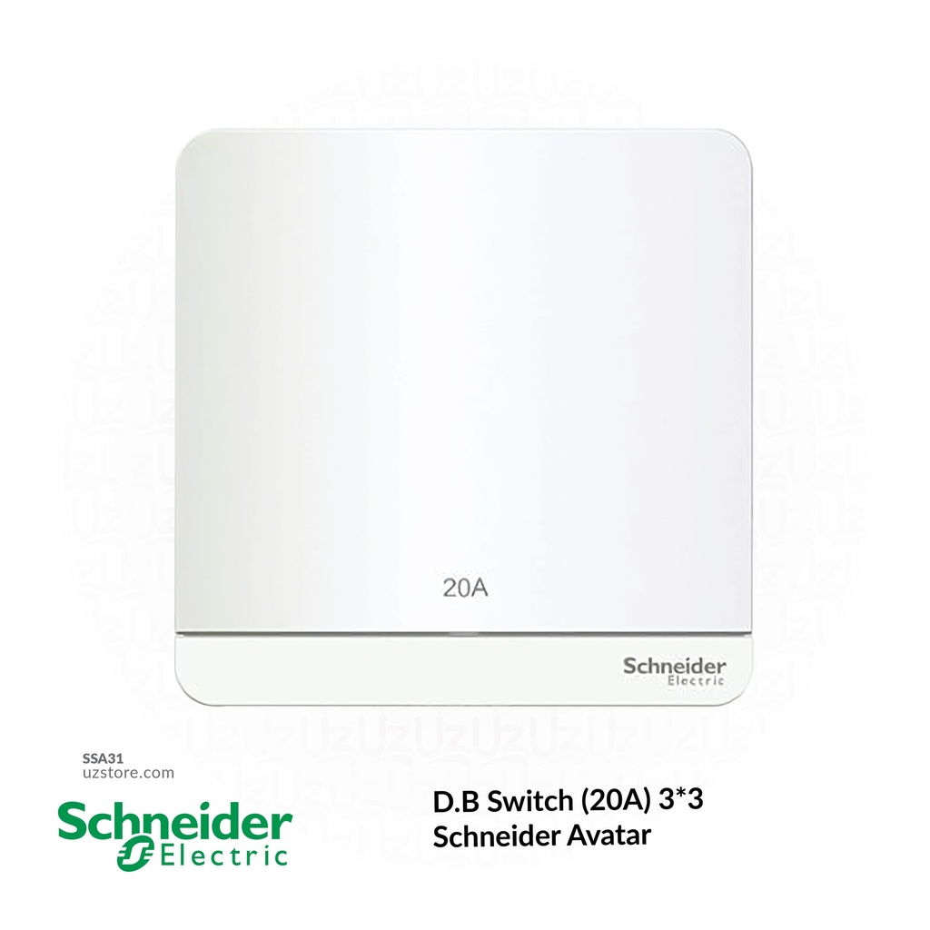 D.B Switch (20A) 3*3 Schneider Avatar (E8331D20NWE)